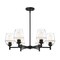 Designers Fountain Summer Jazz 6-Light Matte Black Transitional Shaded Chandelier for Dining Rooms D310M-6CH-MB - alternate 5